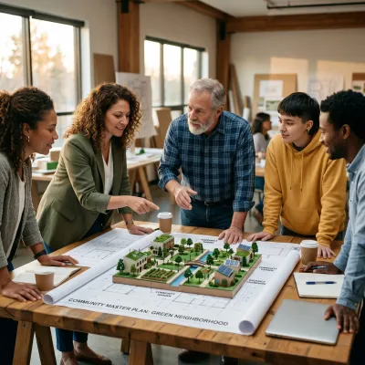 Atelier citoyen d'aménagement participatif autour d'une maquette de quartier durable pour favoriser la mixité sociale.